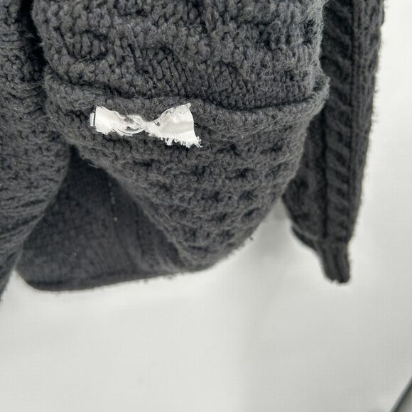 FEAR OF GOD ESSENTIALS Charcoal Gray Heavy Cable Knit Rollneck Sweater Medium - Picture 10 of 11